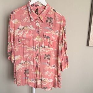 Stetson Pink Tropical Button Down Shirt